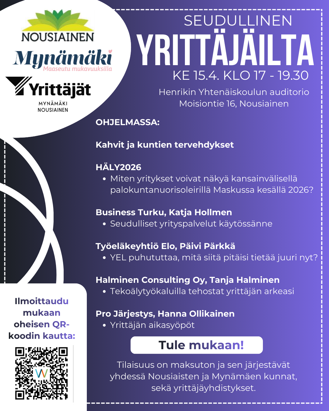 Yrittäjäillan ohjelma