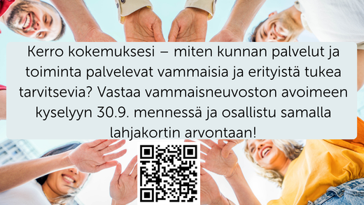 Kuva, jossa kyselyyn johtava qr-koodi.